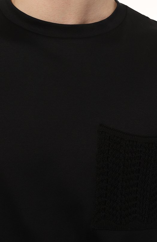 Хлопковая футболка Giorgio Armani 3RSM74/SJXDZ Чёрный  3RSM74/SJXDZ Фото 5