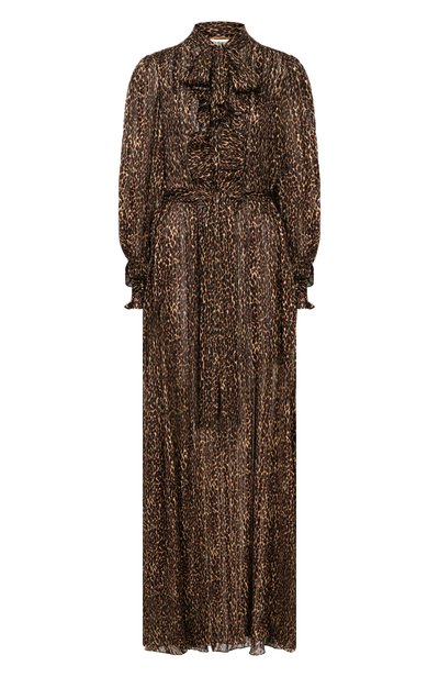 Женское шелковое платье SAINT LAURENT, арт. 873444/Y3L04
