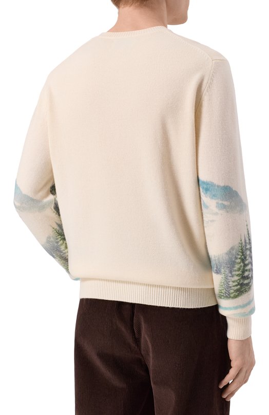 Джемпер из шерсти и вискозы MC2 Saint Barth HER0022-04178I/HER0N PRINT Кремовый  HER0022-04178I/HER0N PRINT Фото 4