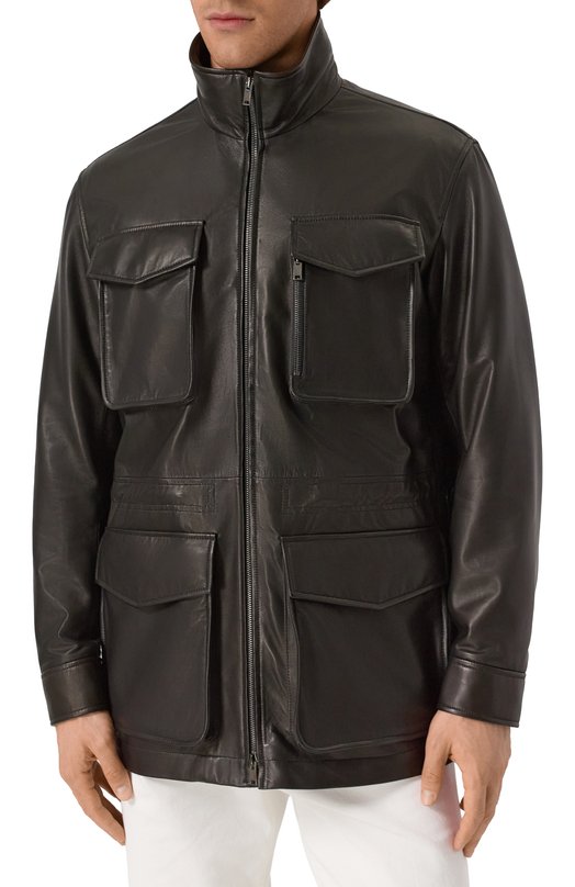 Кожаная куртка MVST 54200 Чёрный  54200 Фото 3