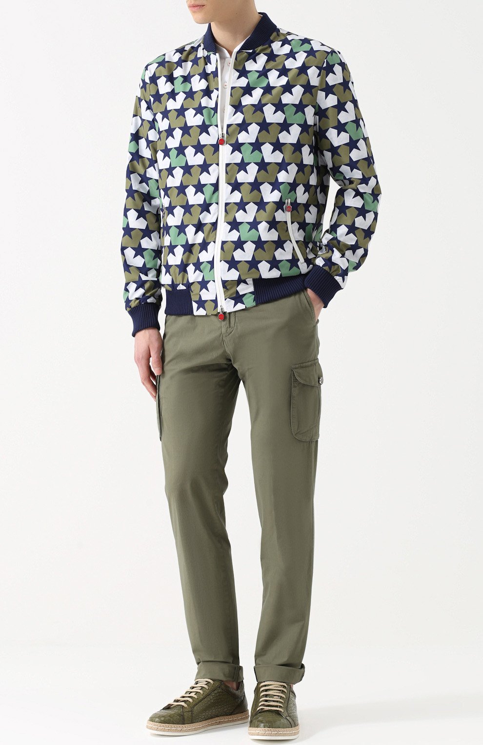 Хлопковые брюки карго KITON, арт. UFPPCA/6N78, фото 2