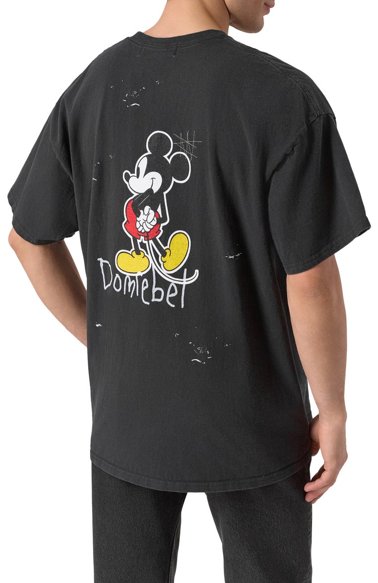 Мужская хлопковая футболка DOMREBEL черного цвета, арт. VTG MICK SS25/T-SHIRT | Фото 4 (Материал внешний: Хлопок; Длина (для топов): Стандартные; Рукава: Короткие; Принт: С принтом; Стили: Гранж; Мужское Кросс-КТ: Футболка-одежда; Кросс-КТ: Джерси)