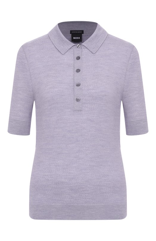 Шерстяное поло BOSS 50545015 Сиреневый 50545015