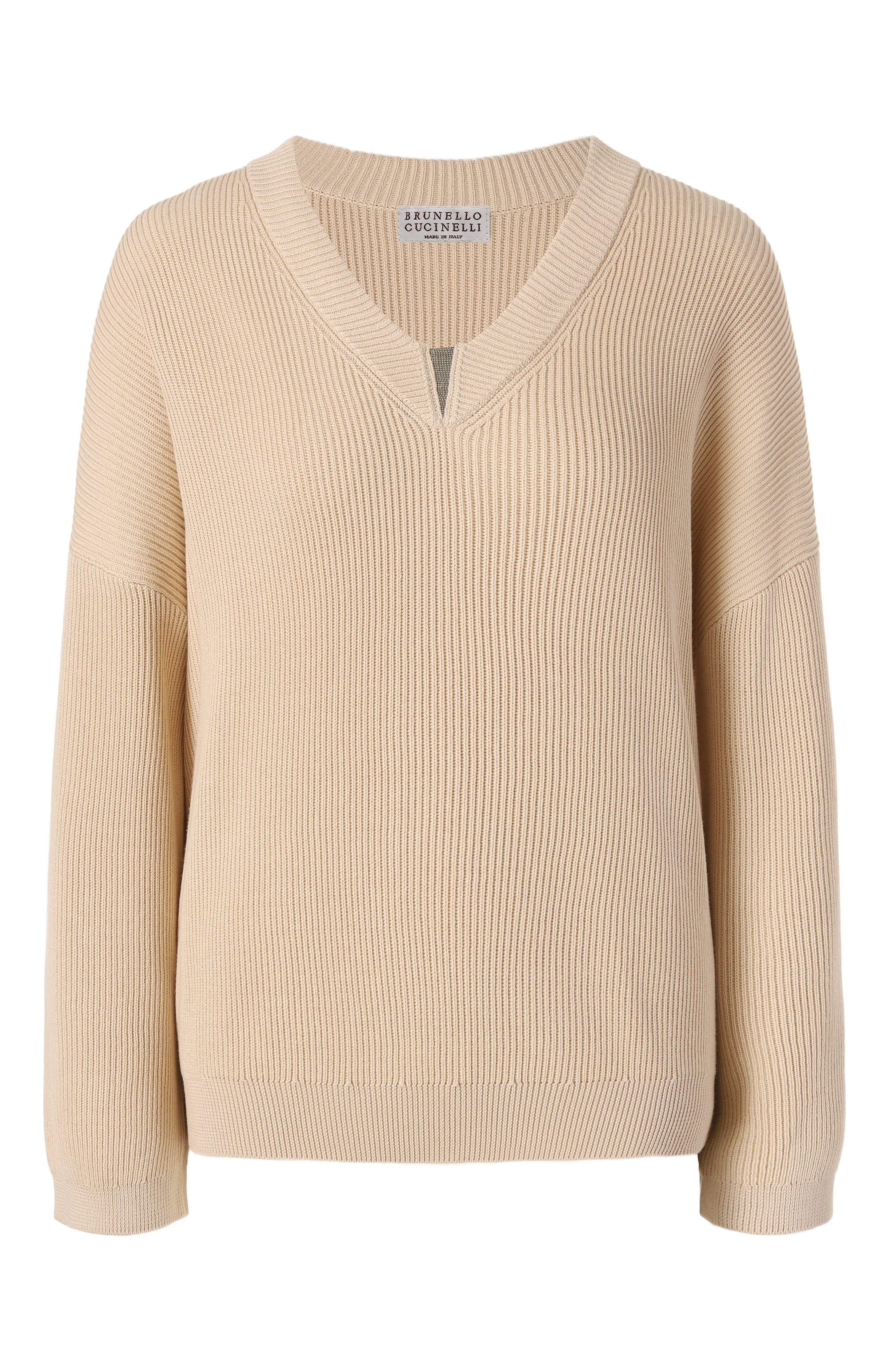 Хлопковый пуловер BRUNELLO CUCINELLI, арт. M19255002, фото 1