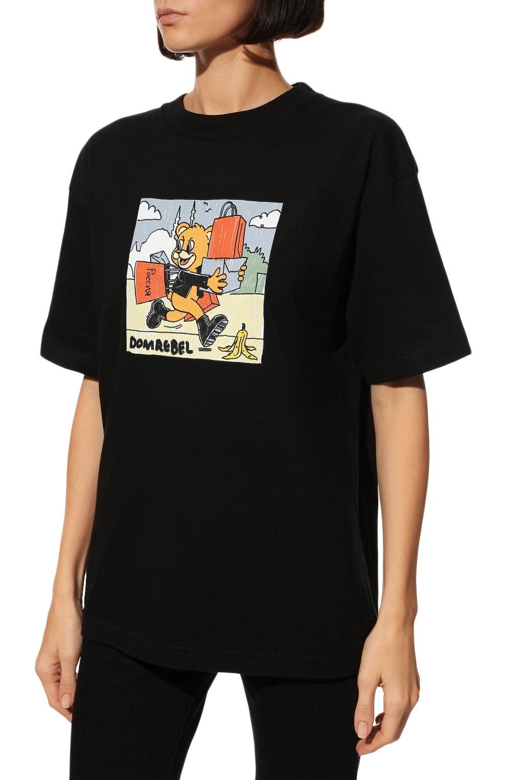 Хлопковая футболка DOMREBEL, арт. SH0PPING BEAR C0MIC/T-SHIRT/W, фото 3