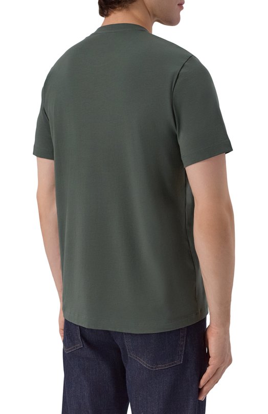 Хлопковая футболка Corneliani 27G586/2725028 Зелёный  27G586/2725028 Фото 4