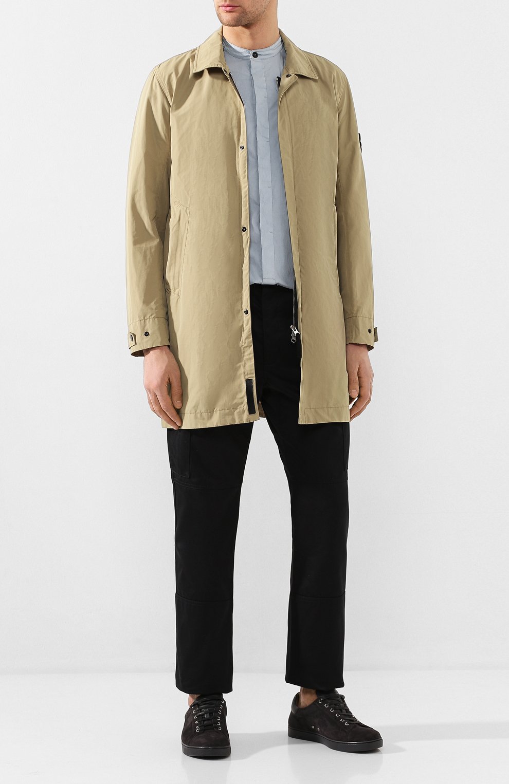 Мужской бежевый плащ STONE ISLAND купить в ЦУМ (арт. 721570522)