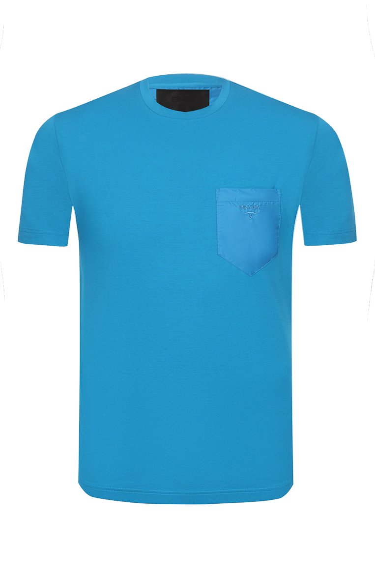Хлопковая футболка PRADA, арт. UJN587-1UOQ-F0OGV, фото 1
