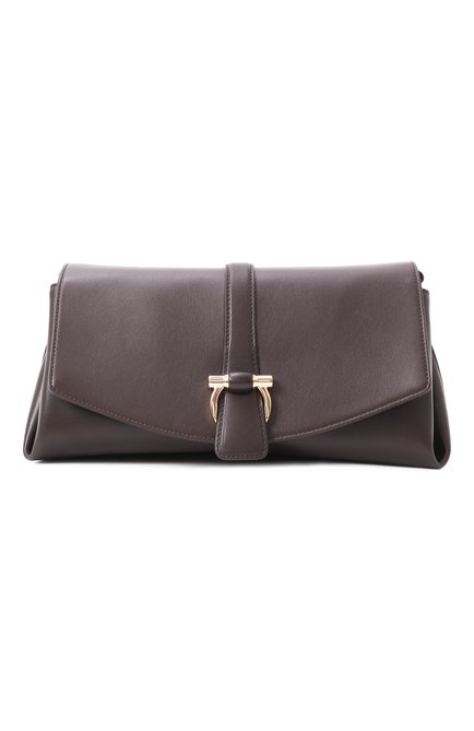 Женская сумка front flap FERRAGAMO_ темно-�коричневого цвета, арт. 219794/779062 | Фото 1 (Драгоценные камни: Проставлено; Ремень/цепочка: На ремешке; Материал: Натуральная кожа; Материал сплава: Проставлено; Размер: medium)