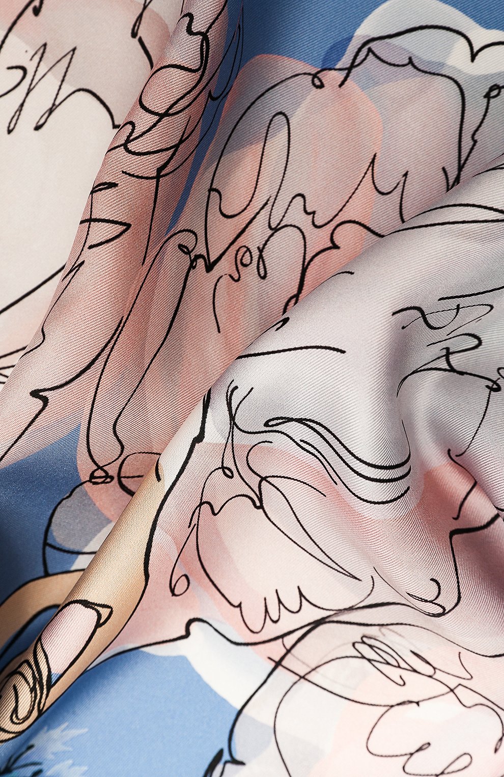 Шелковый платок primas RADICAL CHIC голубого цвета по цене 19760 руб., арт. 431908.07.02, фото 5 Шелковый платок primas RADICAL CHIC, арт. 431908.07.02, фото 5