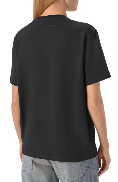 Хлопковая футболка FLASHIN черного цвета по цене 15900 руб., арт. FS26TRR, фото 4 Хлопковая футболка FLASHIN, арт. FS26TRR, фото 4