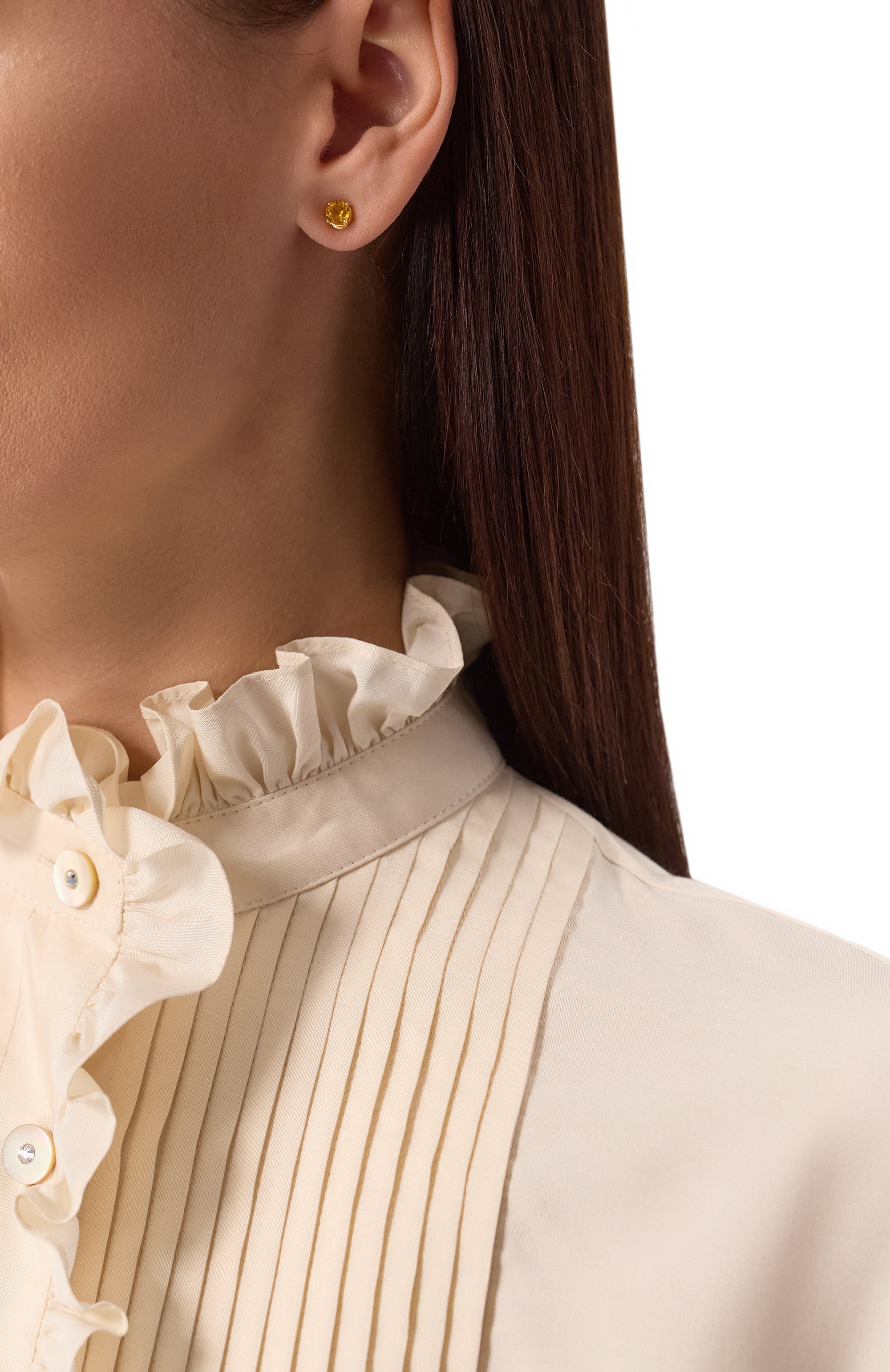 Серьги-пусеты baby cartoon с цитрином MOONKA, арт. cr-bb-er-cit, фото 2