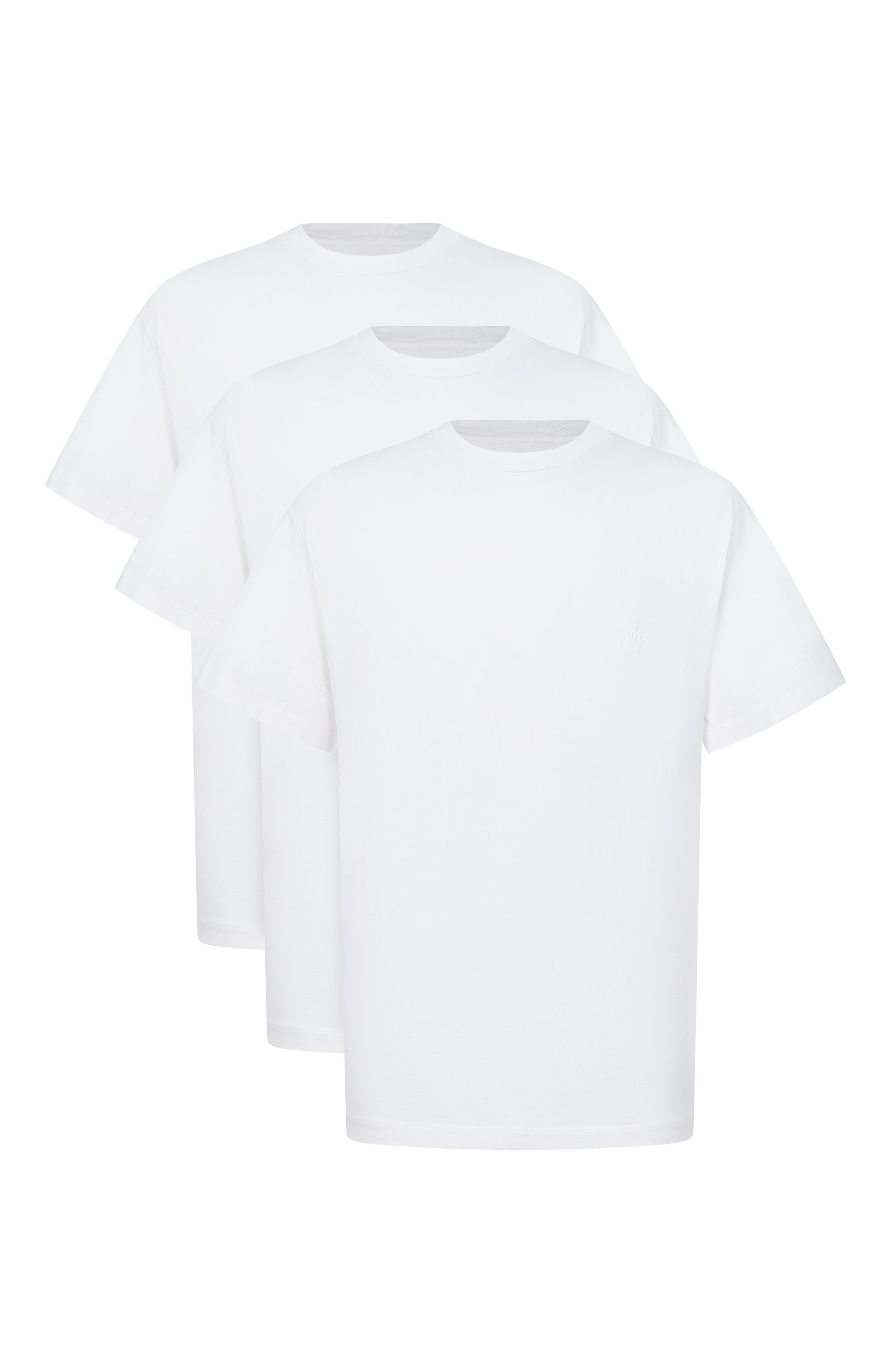 Комплект из трех футболок JIL SANDER белого цвета по цене 55750 руб., арт. J22GC0272/J45048, фото 1 Комплект из трех футболок JIL SANDER, арт. J22GC0272/J45048, фото 1