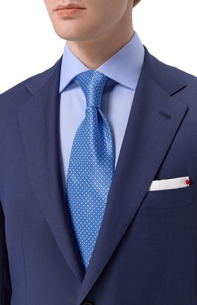 Шелковый галстук STEFANO RICCI голубого цвета по цене 34400 руб., арт. CXL/59028, фото 2 Шелковый галстук STEFANO RICCI, арт. CXL/59028, фото 2