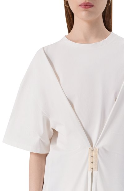 Хлопковая футболка RUBAN молочного цвета по цене 45000 руб., арт. RFW25/26-17.1.62.10, фото 5 Хлопковая футболка RUBAN, арт. RFW25/26-17.1.62.10, фото 5