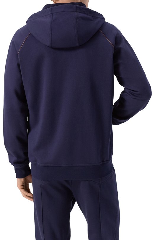 Хлопковая толстовка Brunello Cucinelli MW8639085G Синий  MW8639085G Фото 4