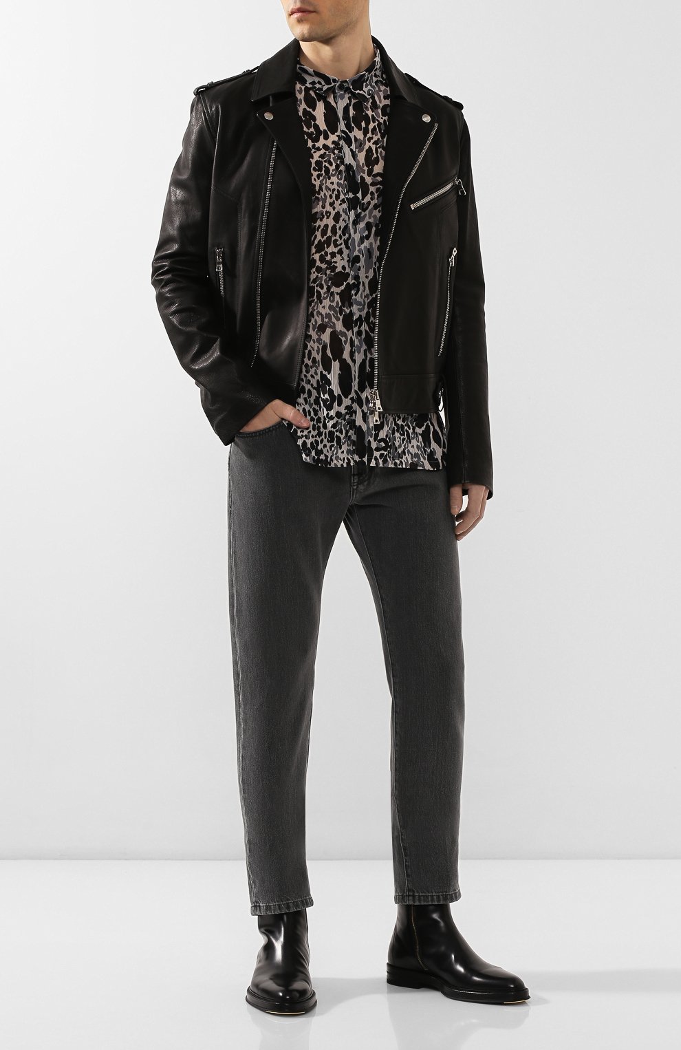 Рубашка из смеси хлопка и шелка SAINT LAURENT, арт. 599291/Y1A69, фото 2