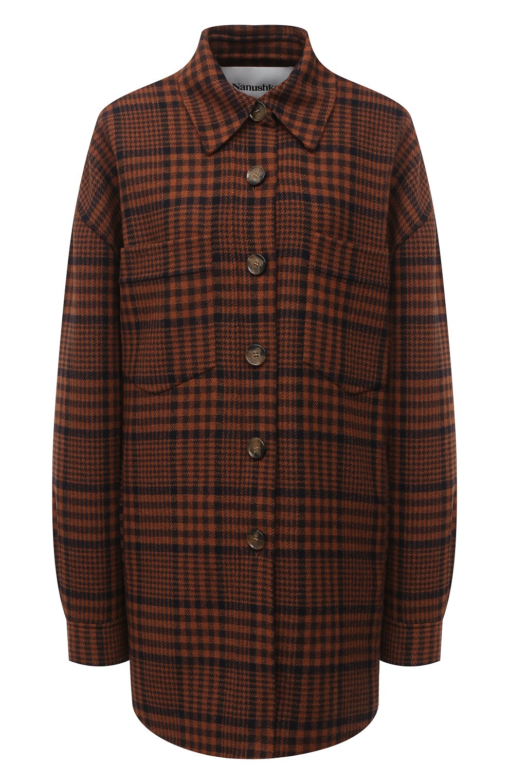 Шерстяная рубашка NANUSHKA, арт. MARTIN_NAVY RUST CHECK_D0UBLE W00L, фото 1