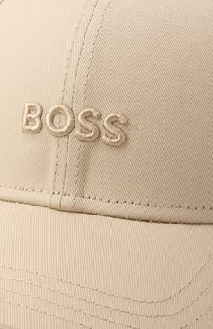 Мужская хлопковая бейсболка BOSS бежевого цвета, арт. 50495121 | Фото 4 (Материал: Текстиль, Хлопок; Нос: Не проставлено)