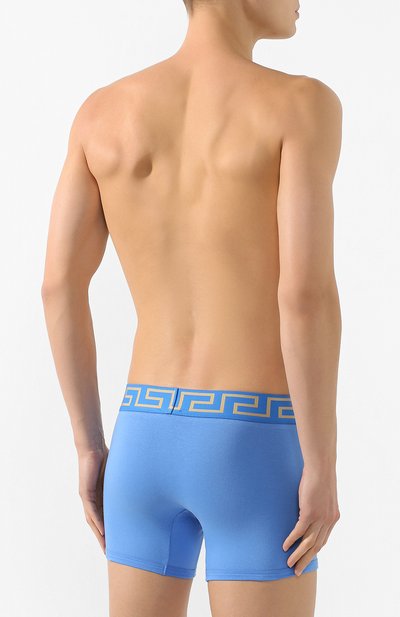 Хлопковые боксеры VERSACE голубого цвета по цене 8710 руб., арт. AU10028/A232741, фото 3 Хлопковые боксеры VERSACE, арт. AU10028/A232741, фото 3