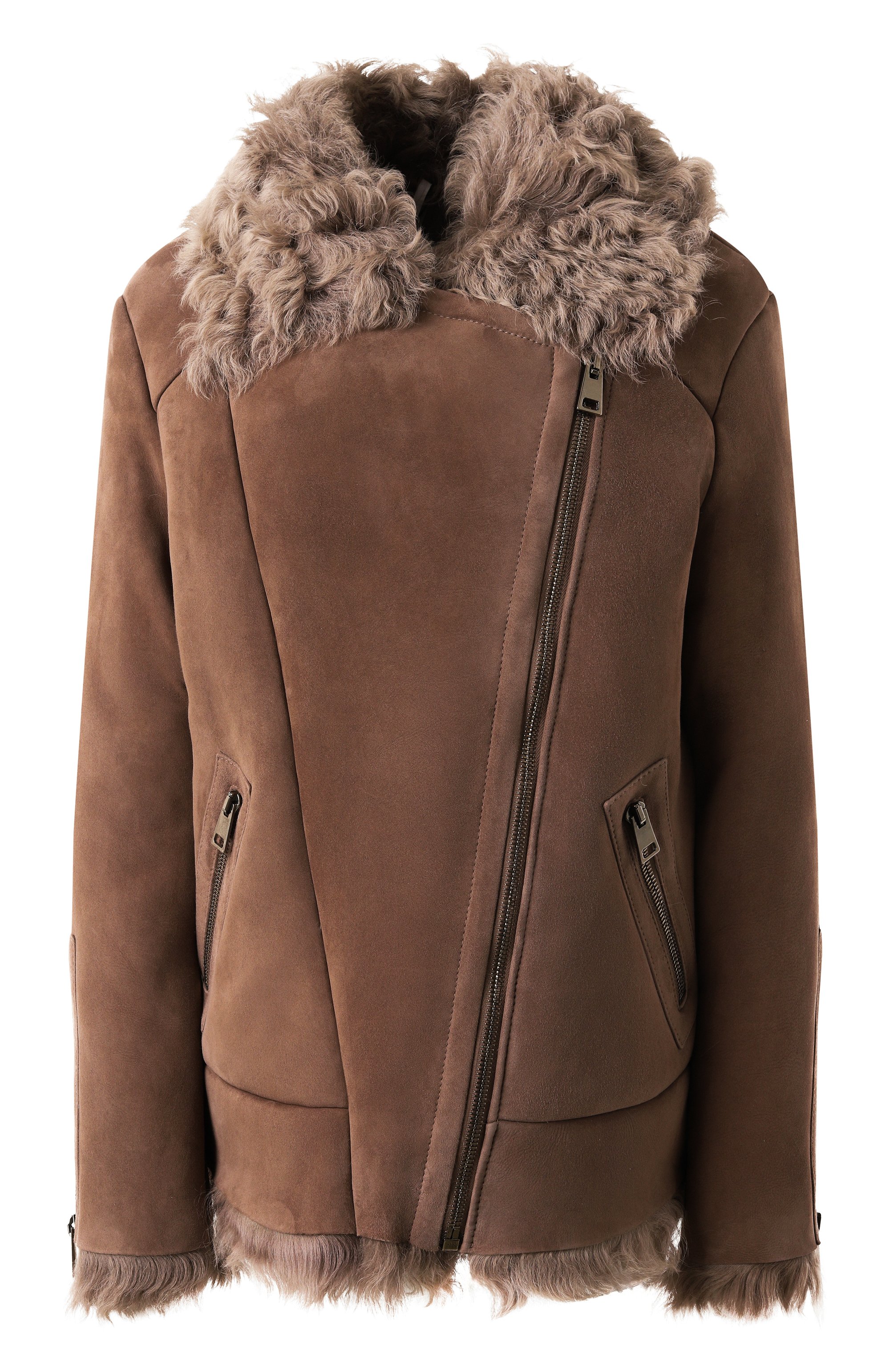 Дубленка из овчины MASLOV коричневого цвета по цене 215010 руб., арт. WS234, фото 1 Дубленка из овчины MASLOV, арт. WS234, фото 1