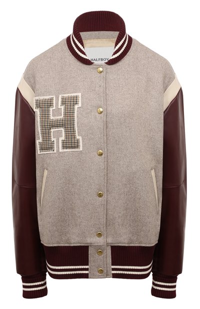 Женский комбинированный бомбер HALFBOY, арт. HFW241WLBB008