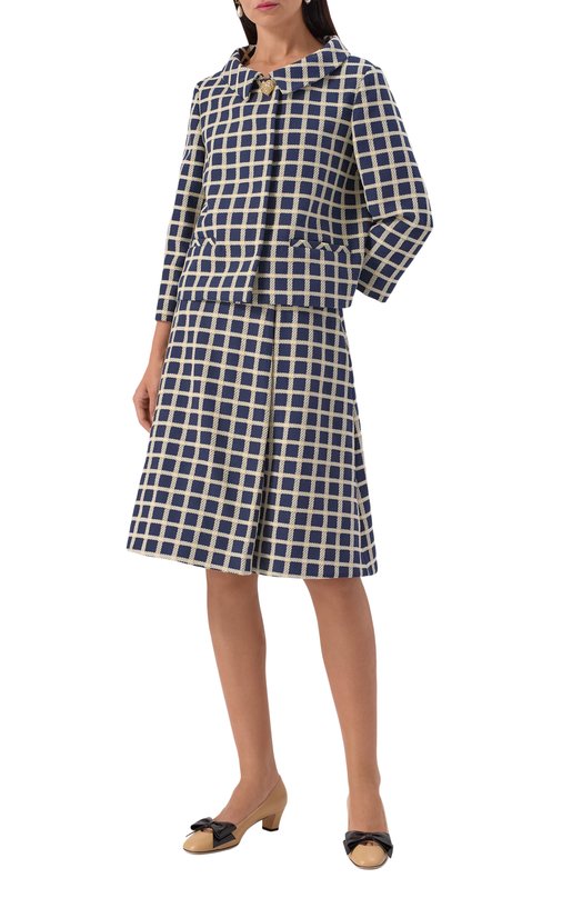 Жакет из шерсти и хлопка Valentino 7B3CE3Y09G2 Синий  7B3CE3Y09G2 Фото 2