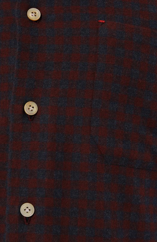 Хлопковая рубашка Kiton UMCNERH0906508 Бордовый  UMCNERH0906508 Фото 5