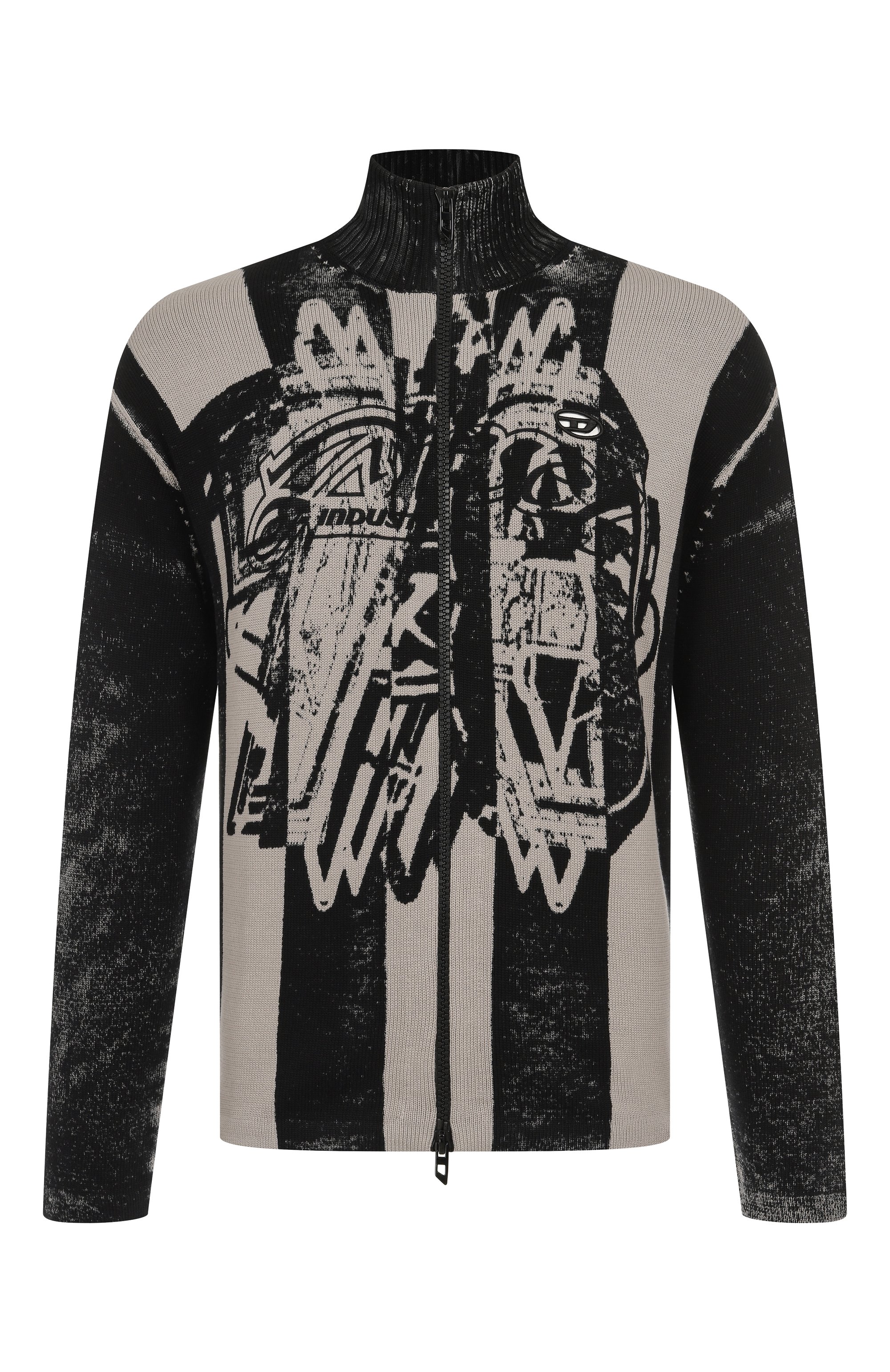 Хлопковый кардиган DIESEL темно-серого цвета по цене 48600 руб., арт. A19469/0NKCJ, фото 1 Хлопковый кардиган DIESEL, арт. A19469/0NKCJ, фото 1