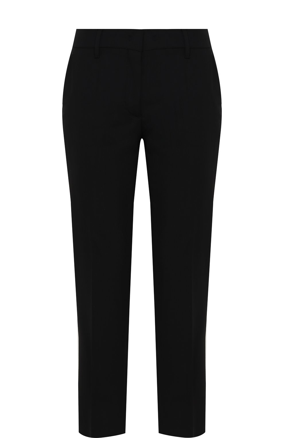 Укороченные однотонные брюки прямого кроя PRADA, арт. P2469-RO1-F0002, фото 1