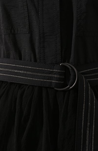 Шелковое платье BRUNELLO CUCINELLI черного цвета по цене 455500 руб., арт. MF940A4431, фото 5 Шелковое платье BRUNELLO CUCINELLI, арт. MF940A4431, фото 5