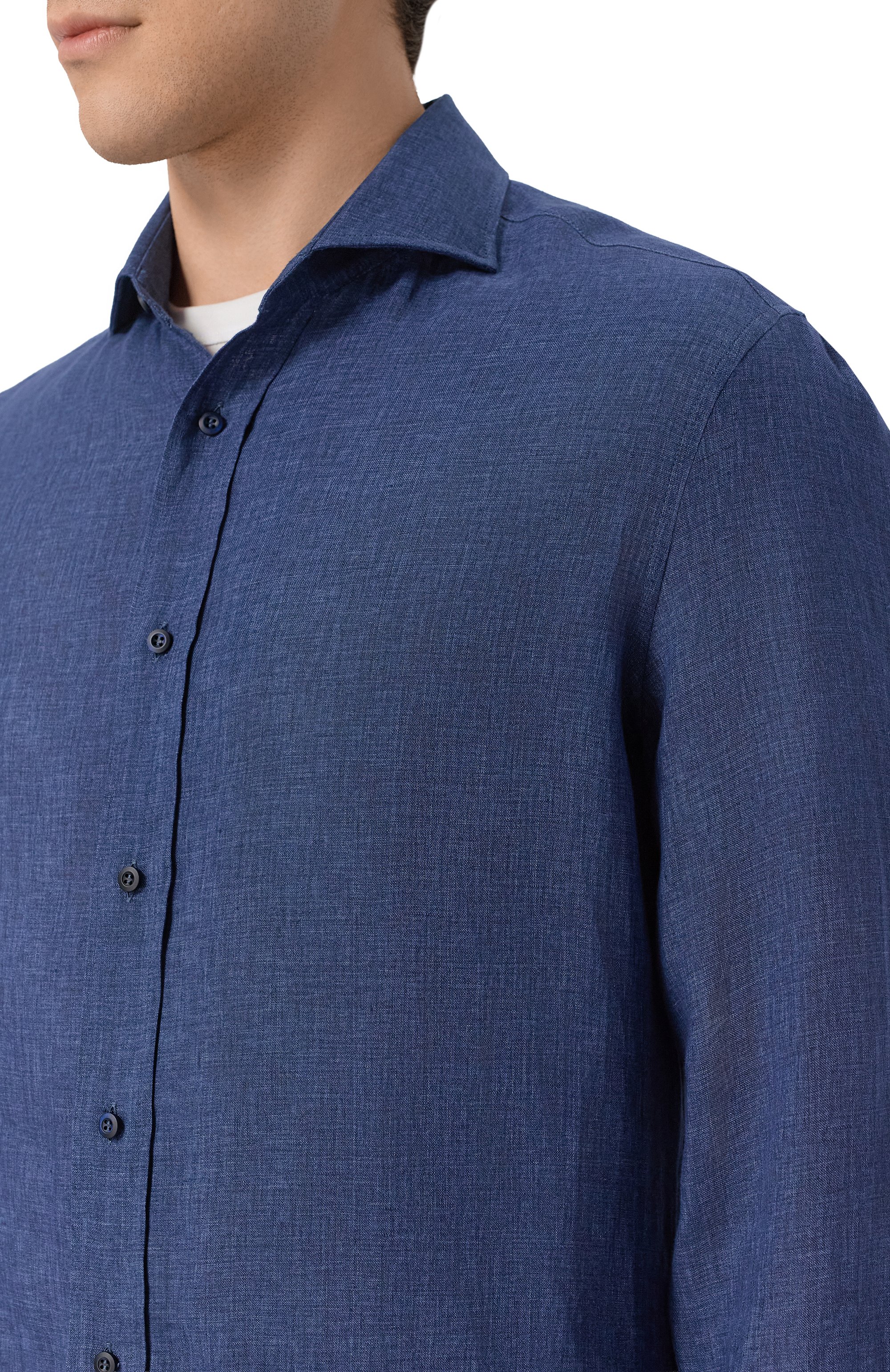 Льняная рубашка BRUNELLO CUCINELLI, арт. MF6300028, фото 5