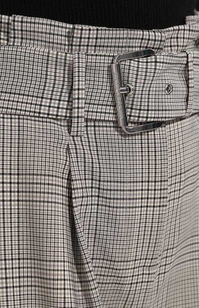 Шерстяные брюки MICHAEL MICHAEL KORS серого цвета по цене 19950 руб., арт. MU93H6KBSM, фото 5 Шерстяные брюки MICHAEL MICHAEL KORS, арт. MU93H6KBSM, фото 5