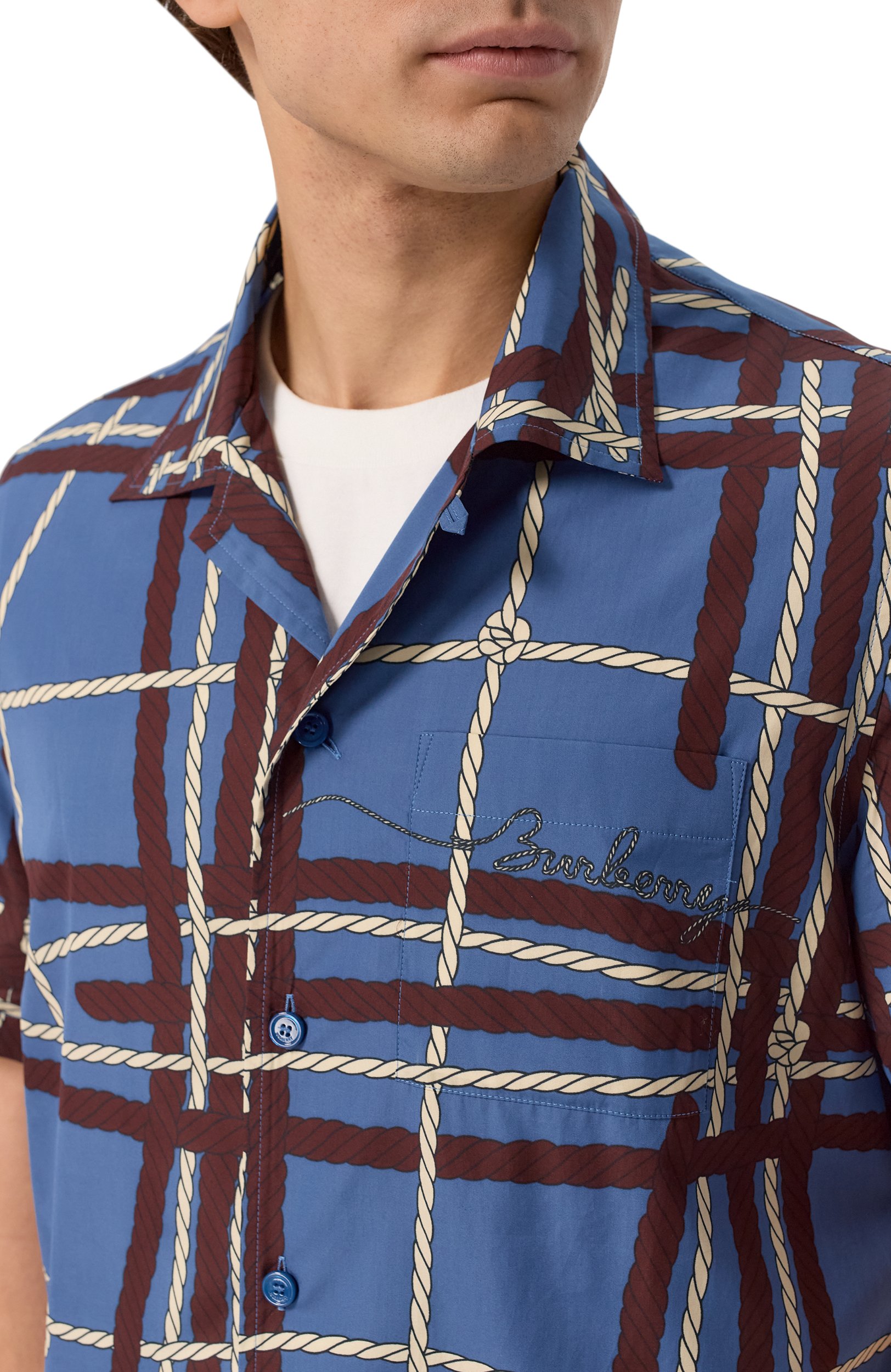 Хлопковая рубашка BURBERRY, арт. 8127735, фото 5