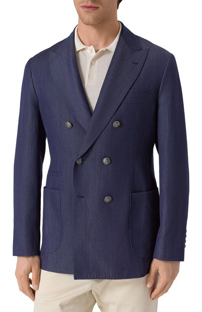 Двубортный пиджак BRUNELLO CUCINELLI, арт. MR4957BBKP, фото 5