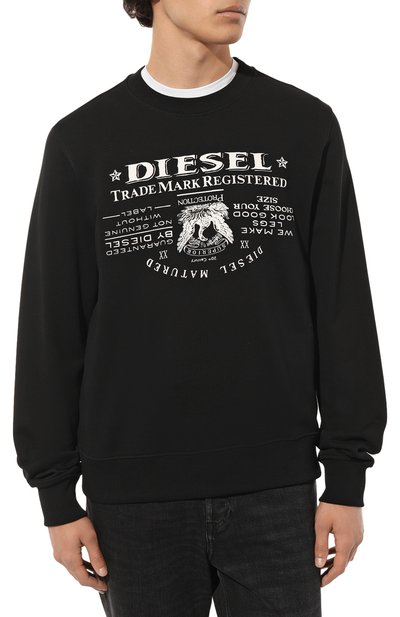Хлопковый свитшот DIESEL, арт. A03566/0JFAV, фото 3