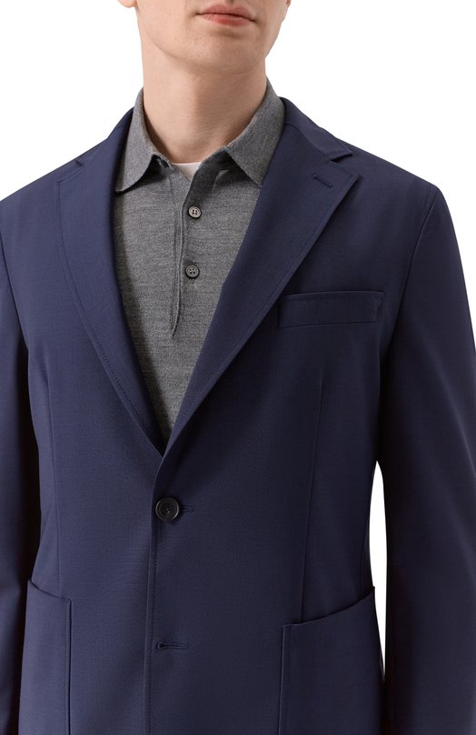 Однобортный пиджак BOSS 50556757 Синий  50556757 Фото 6