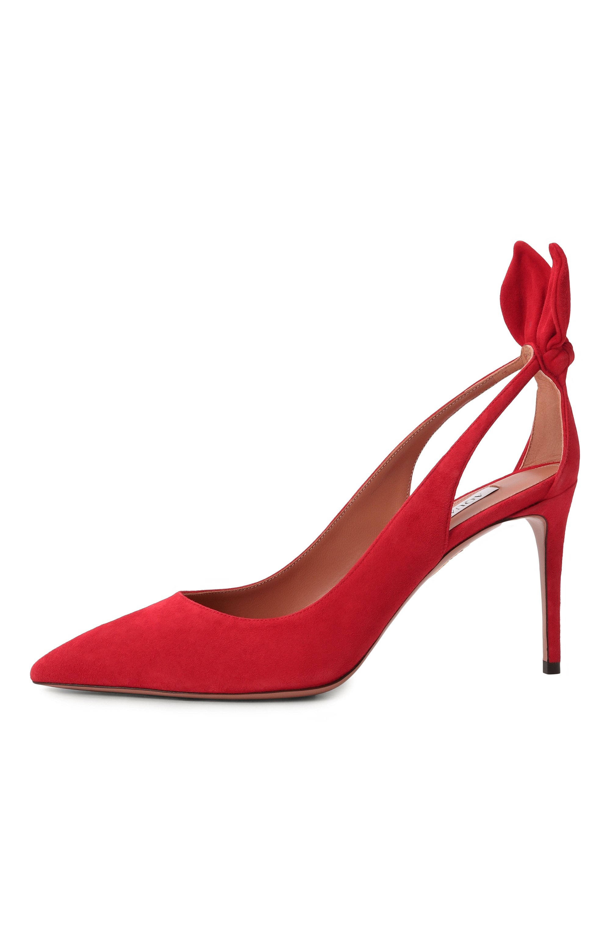 Замшевые туфли bow tie 85 AQUAZZURA, арт. DENMIDP0-SUE-000, фото 4