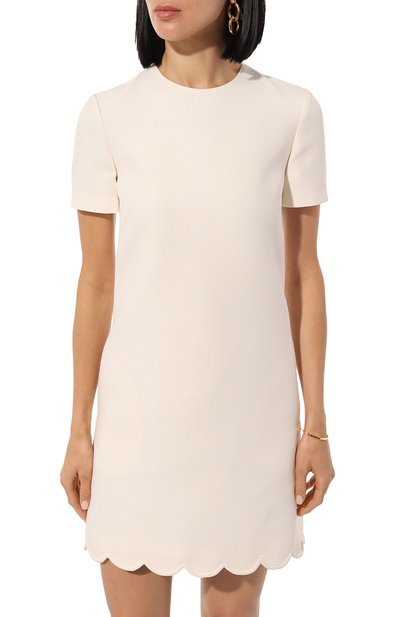 Платье из шерсти и шелка VALENTINO кремового цвета по цене 324000 руб., арт. 5B3VA9B01CF, фото 3 Платье из шерсти и шелка VALENTINO, арт. 5B3VA9B01CF, фото 3