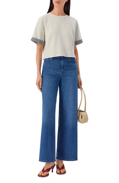 Хлопковая футболка FRAME DENIM, арт. WE26JSS002/THE STRIPE CUFF T0P, фото 2