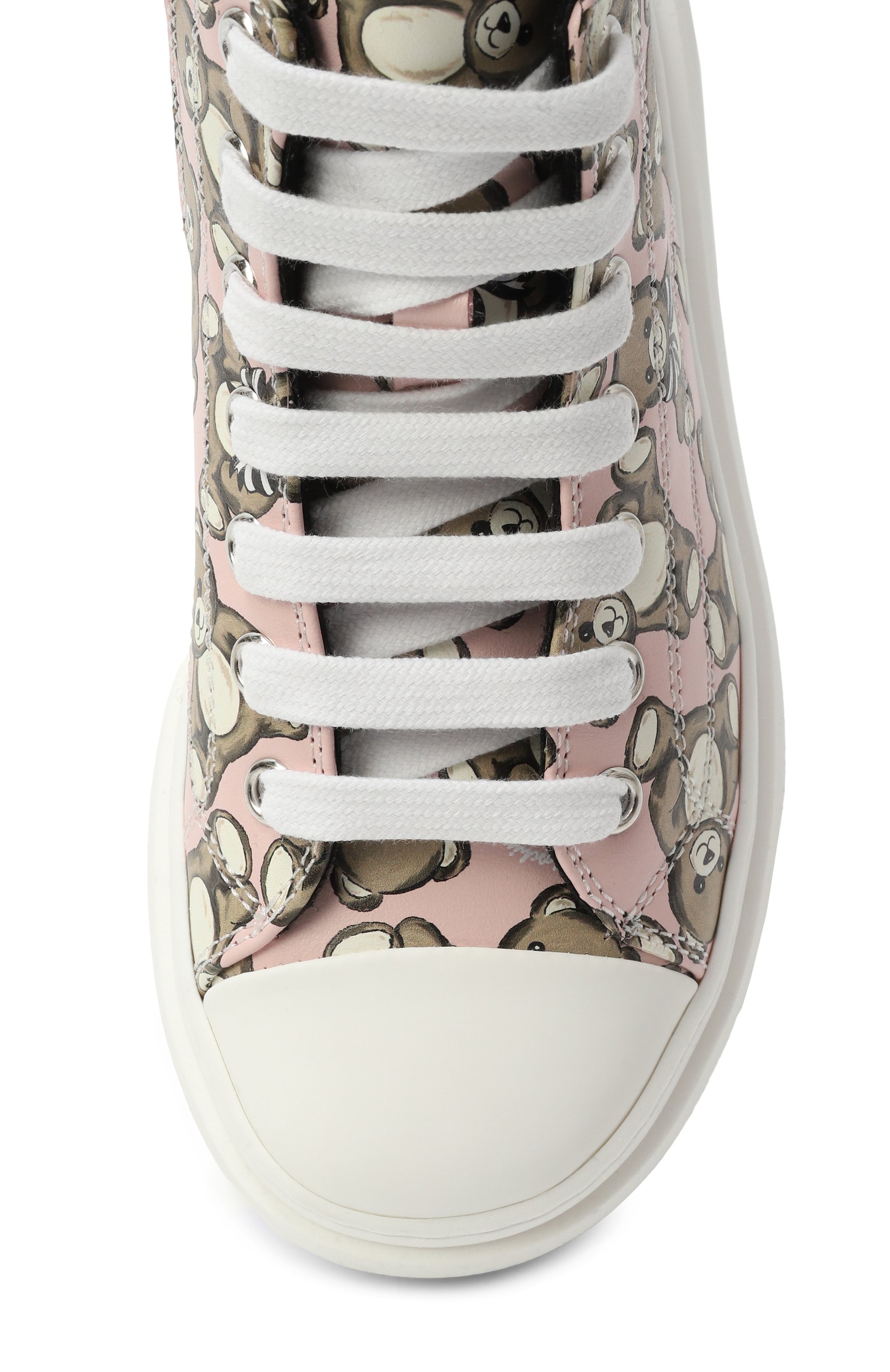 Кожаные кеды MOSCHINO, арт. 81927/VAR3/28-35, фото 4