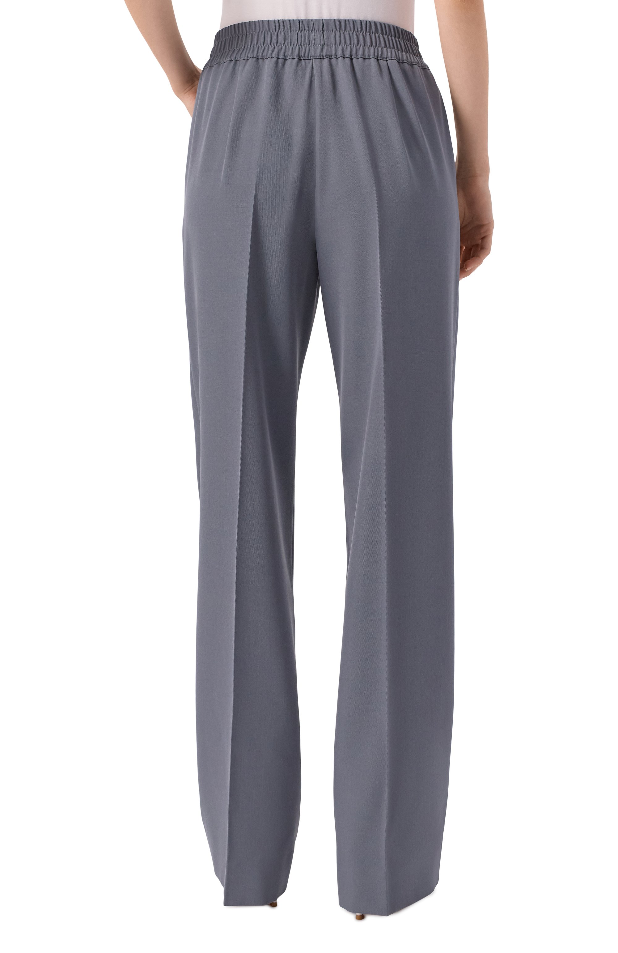 Шерстяные брюки DOLCE & GABBANA серого цвета по цене 98000 руб., арт. FTC6ZT/FU20W, фото 4 Шерстяные брюки DOLCE & GABBANA, арт. FTC6ZT/FU20W, фото 4