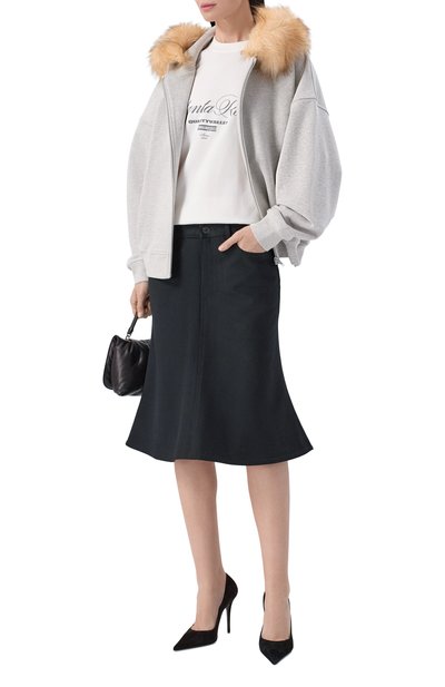 Хл опковая толстовка с меховой отделкой PLANTA ROSA, арт. PR/HZ/OPYSHKA_BISCUIT/470VELVET, фото 3