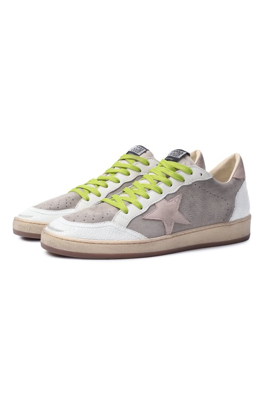 Комбинированные кеды Ball Star Golden Goose Deluxe Brand GMF00117.F007351 Серый GMF00117.F007351