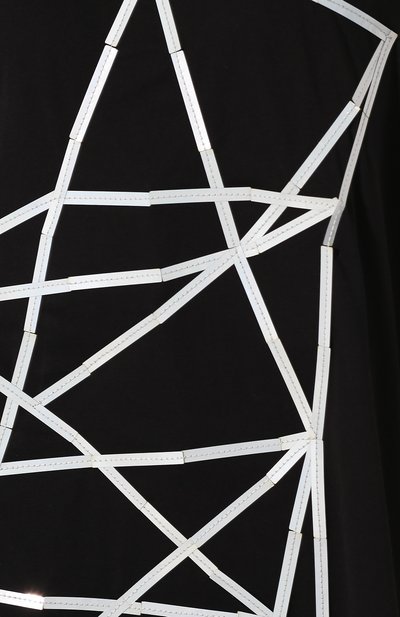 Хлопковая футболка RICK OWENS черно-белого цвета по цене 43150 руб., арт. R019S6162/RNEM8, фото 5 Хлопковая футболка RICK OWENS, арт. R019S6162/RNEM8, фото 5
