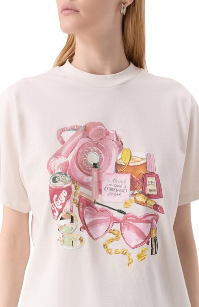 Хлопковая футболка HUGO, арт. 50539107, фото 5