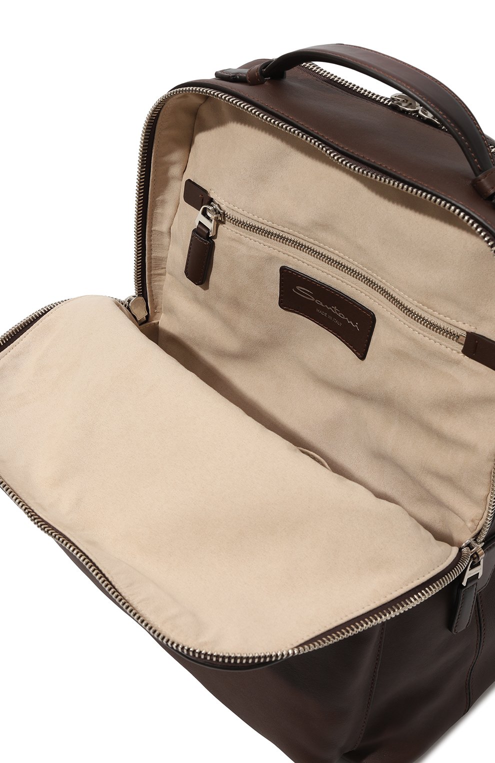 Кожаный рюкзак SANTONI темно-коричневого цвета по цене 188000 руб., арт. UIBBA2363LI-ASP9T50, фото 5 Кожаный рюкзак SANTONI, арт. UIBBA2363LI-ASP9T50, фото 5