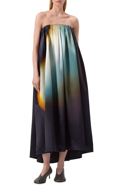 Атласное платье JIL SANDER разноцветного цвета по цене 439000 руб., арт. J01CT0238-J65291, фото 2 Атласное платье JIL SANDER, арт. J01CT0238-J65291, фото 2
