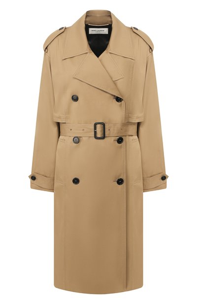 Женский хлопковый тренч SAINT LAURENT, арт. 613224/Y3A99