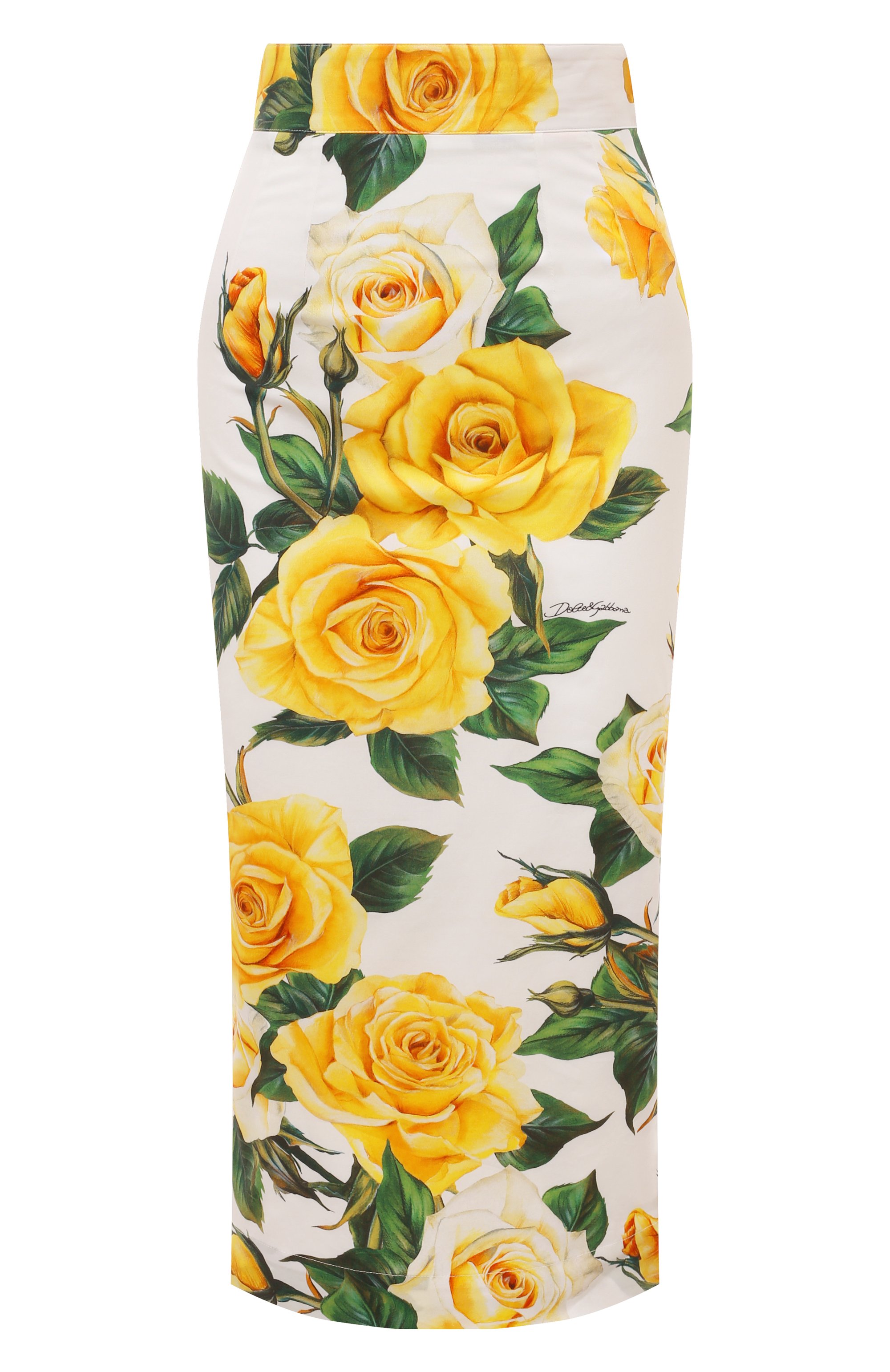 Хлопковая юбка DOLCE & GABBANA разноцветного цвета по цене 85950 руб., арт. F4CDFT/FSEHW, фото 1 Хлопковая юбка DOLCE & GABBANA, арт. F4CDFT/FSEHW, фото 1